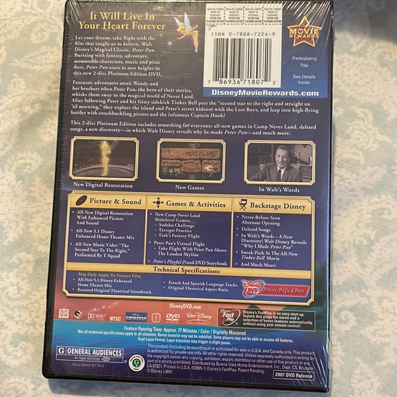 Disney's Peter Pan dvd - Picture 2 of 5